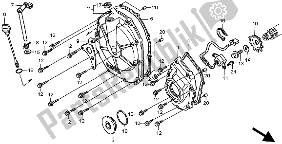 All parts for the Clutch Cover of the Honda CB 600F Hornet 1999