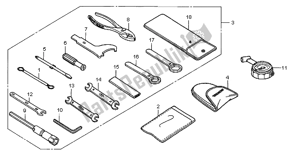 Todas las partes para Herramientas de Honda CB 900F Hornet 2003