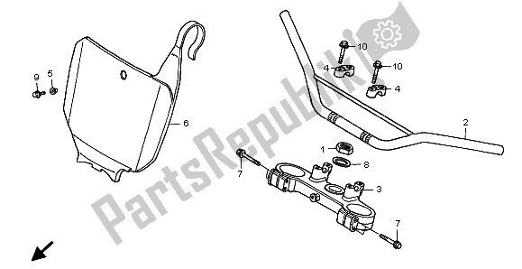 Tutte le parti per il Gestire Il Tubo E Il Ponte Superiore del Honda CR 125R 1999