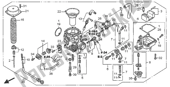 Todas las partes para Carburador de Honda VTX 1300S 2005