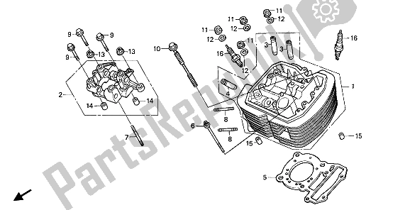 Tutte le parti per il Testata Anteriore del Honda VT 750C 2007