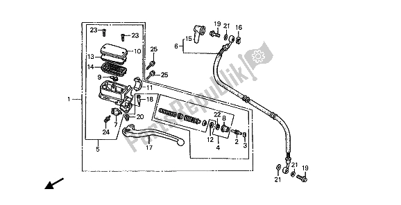 Todas las partes para Cilindro Maestro Del Embrague de Honda ST 1100A 1992