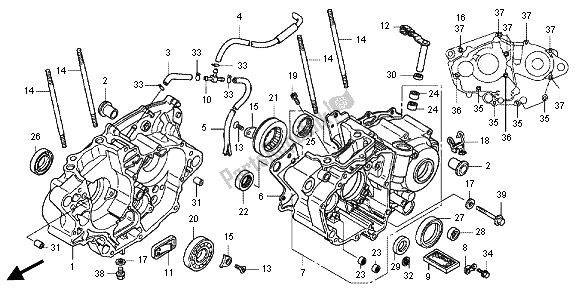 Todas las partes para Caja Del Cigüeñal de Honda CRF 150 RB LW 2012