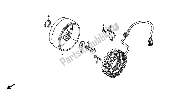 All parts for the Generator of the Honda XL 700V Transalp 2008