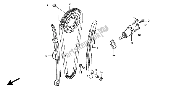 Todas las partes para Cadena De Levas Y Tensor de Honda XR 650R 2001