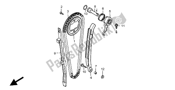 Todas las partes para Cadena De Levas Y Tensor de Honda SLR 650 1998