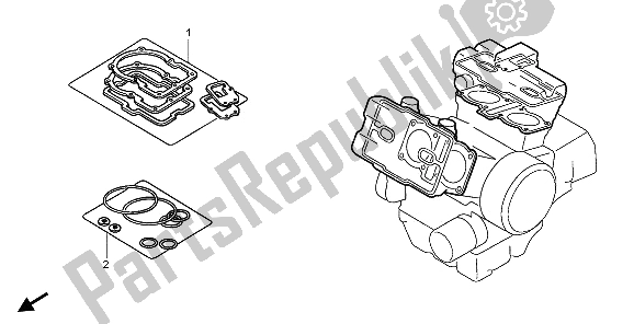 All parts for the Eop-1 Gasket Kit A of the Honda VFR 800 2006