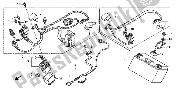 Todas las partes para Batería de Honda CBF 1000 FT 2012