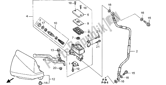 Tutte le parti per il Fr. Pompa Freno del Honda XR 650R 2000