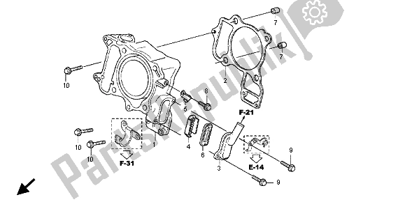 Tutte le parti per il Cilindro E Valvola Lamellare del Honda SH 300 2012