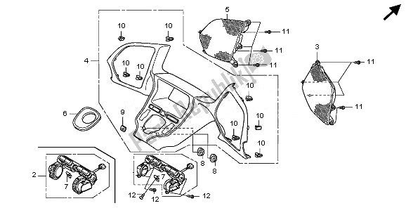 Todas las partes para Panel Medidor de Honda GL 1800 2010