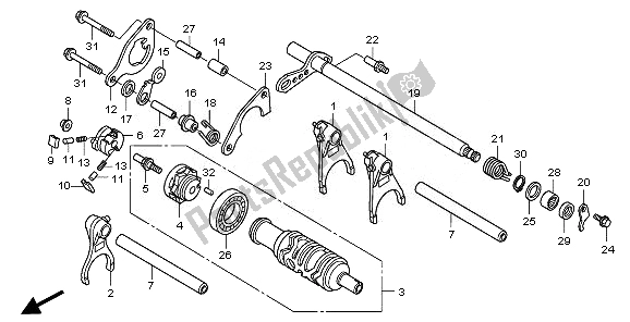 Todas las partes para Tambor De Cambio De Marchas de Honda VFR 1200F 2011