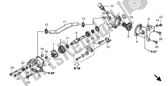 Todas las partes para Bomba De Agua de Honda SH 125 2010