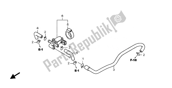 All parts for the Air Injection Control Valve of the Honda CB 600F Hornet 2008