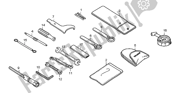 All parts for the Tools of the Honda CBF 1000A 2007