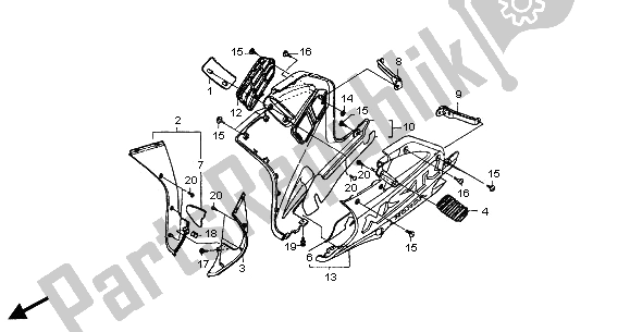 Wszystkie części do Dolna Maska Honda NSR 125R 2001