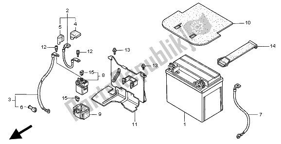 Wszystkie części do Bateria Honda VFR 750F 1997