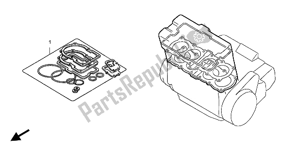 All parts for the Eop-1 Gasket Kit A of the Honda CBR 1100 XX 2002