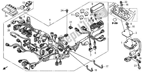 Todas as partes de Chicote De Fios do Honda CBR 1000 RA 2012