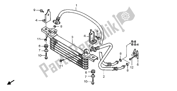 Todas las partes para Enfriador De Aceite de Honda TRX 450 FE Fourtrax Foreman ES 2004