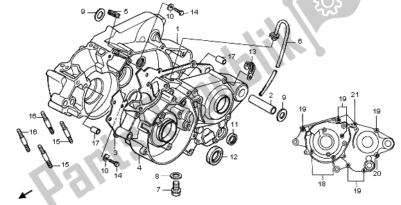 Todas las partes para Caja Del Cigüeñal de Honda CR 80R SW 1998