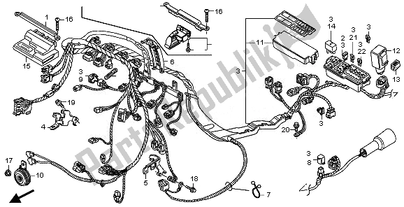 All parts for the Wire Harness of the Honda CBR 600 RR 2011