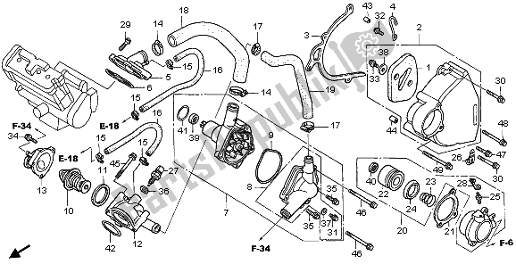 Todas las partes para Bomba De Agua de Honda CBR 1100 XX 2007