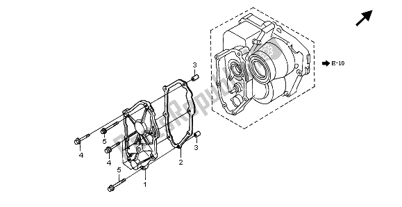 Alle onderdelen voor de Shift Cover van de Honda ST 1100A 1998