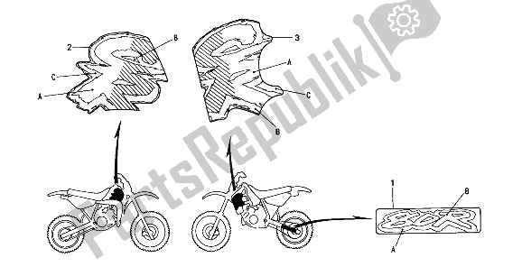 All parts for the Mark of the Honda CR 80R 1993