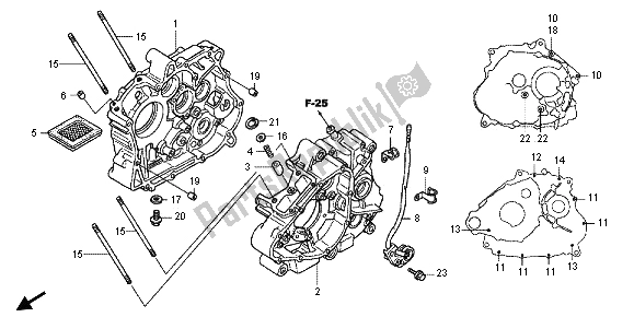 Tutte le parti per il Carter del Honda CBR 125R 2013