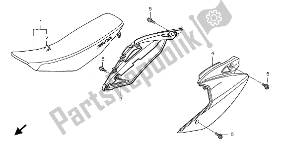 Wszystkie części do Siedzenie I Pokrycie Boczne Honda CRF 450X 2011