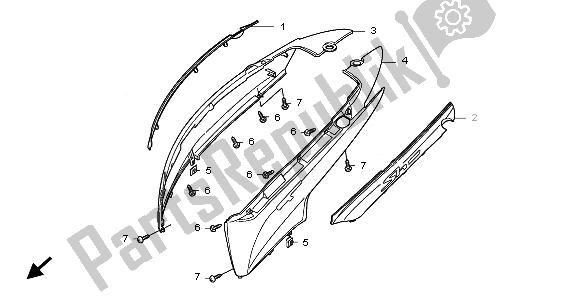 Todas las partes para Cubierta Del Cuerpo de Honda SH 150R 2011