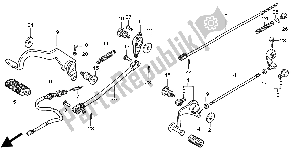 Todas las partes para Pedal de Honda VT 750C 1997