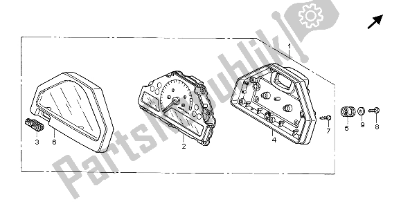 Alle onderdelen voor de Meter (kmh) van de Honda CBR 1000 RR 2007