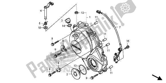 Todas las partes para Tapa Del Cárter Derecho de Honda CBR 600 RR 2013