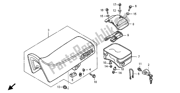 All parts for the Seat of the Honda XLR 125R 1999