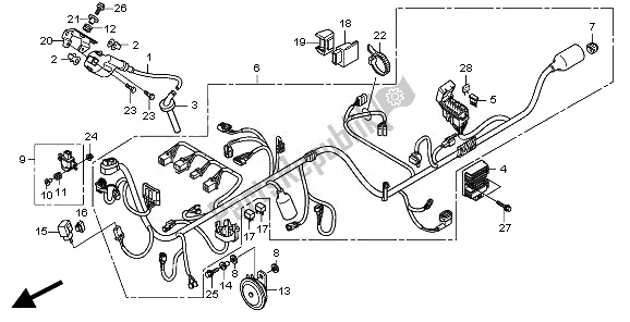 Tutte le parti per il Cablaggio del Honda CBR 250R 2011