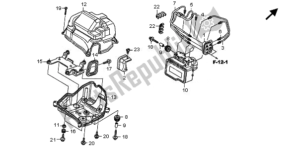 All parts for the Abs Modulator of the Honda VT 1300 CXA 2010