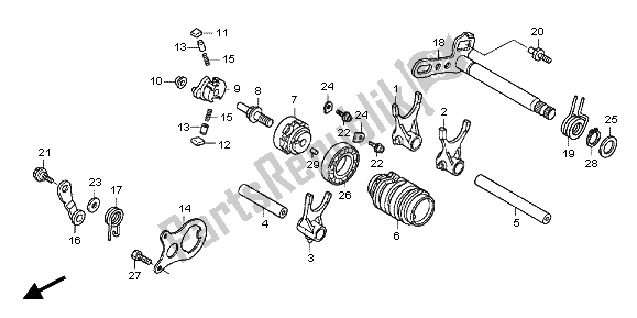 Wszystkie części do B? Ben Zmiany Biegów Honda CRF 150 RB LW 2012