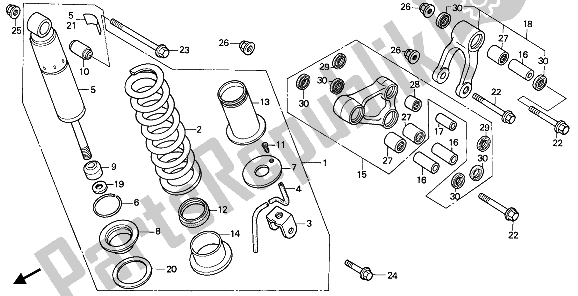 Tutte le parti per il Cuscino Posteriore del Honda NX 250 1990