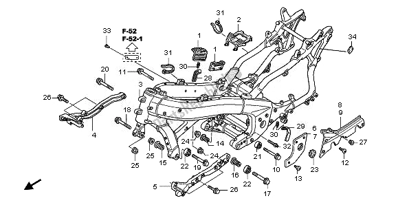 Tutte le parti per il Corpo Del Telaio del Honda GL 1800 2008