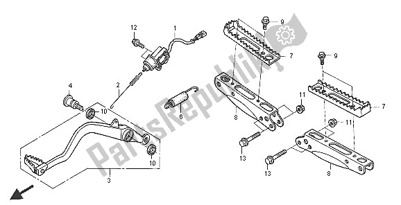 Tutte le parti per il Passo del Honda TRX 650 FA Fourtrax Rincon 2005