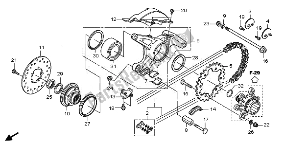 All parts for the Drive Chain of the Honda TRX 700 XX 2011