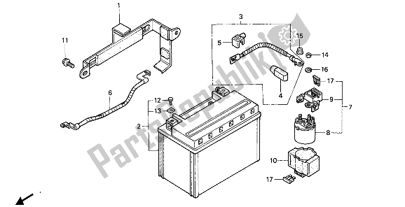 Tutte le parti per il Batteria del Honda NX 650 1988