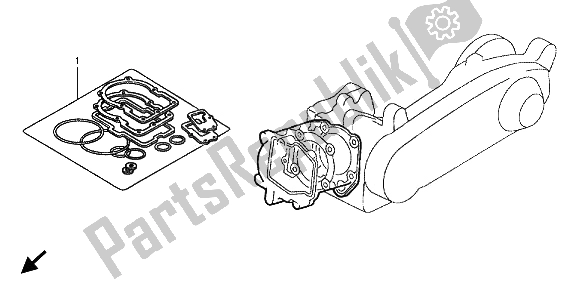 All parts for the Eop-1 Gasket Kit A of the Honda SH 150 2012