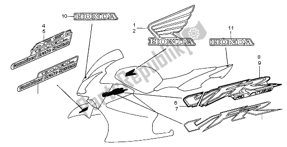 All parts for the Mark of the Honda VFR 800A 2003