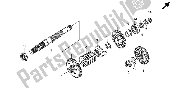 Todas las partes para Eje Final de Honda GL 1800 2010