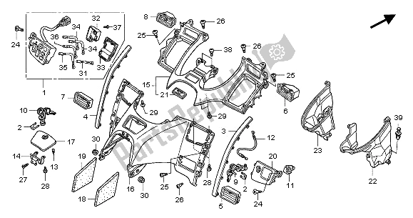 Toutes les pièces pour le Abri du Honda GL 1800A 2001