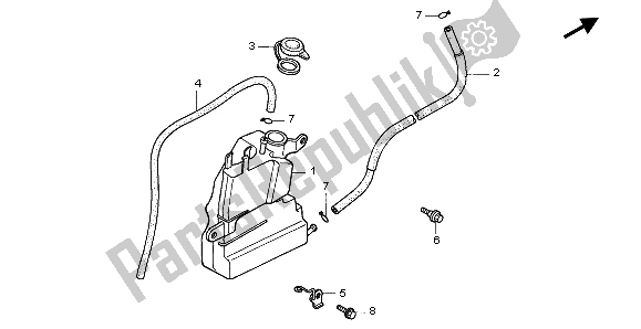 All parts for the Reserve Tank of the Honda ST 1100 1999