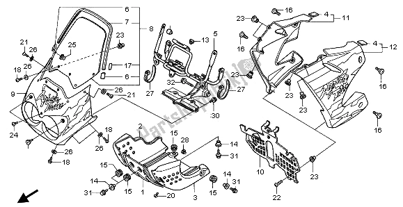 Todas las partes para Capucha de Honda XRV 750 Africa Twin 1996